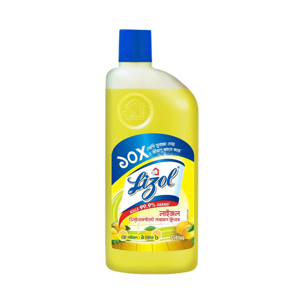 Lizol Floor Cleaner Floral Disinfectant( Yellow ) 1 ltr