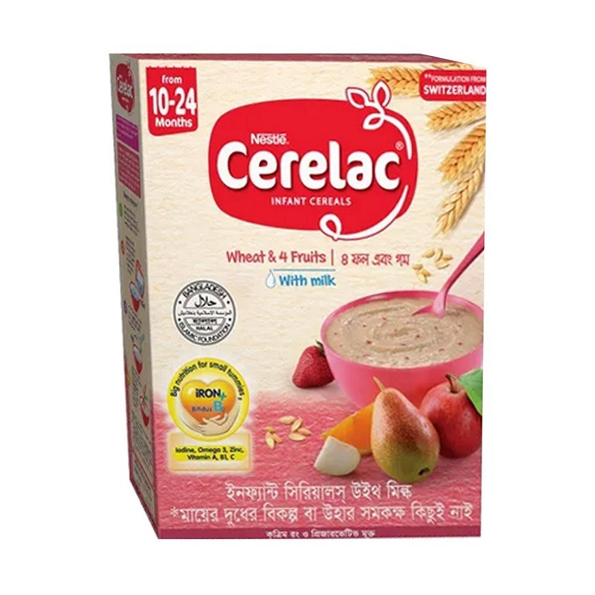 Nestlé Cerelac 3 Wheat & 4 fruits (10 month +) BIB 400 gm