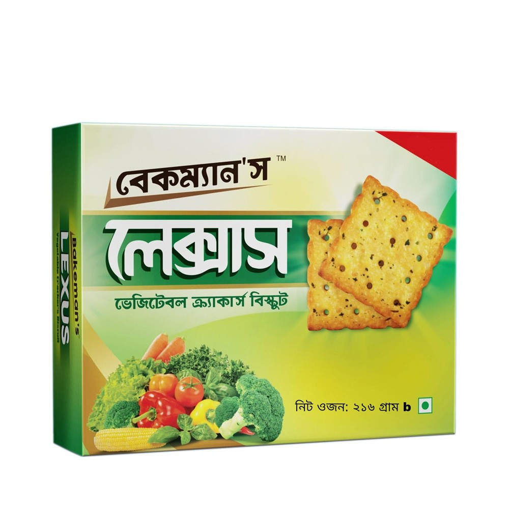 Bakeman's Lexus Vegetable Crackers Biscuit 204gm